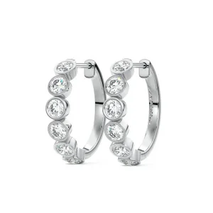 2. Bezel Hoop Earrings: Modern Chic, Secure Sparkle