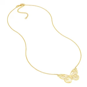 8. Butterfly Adjustable 14K Gold Pendant: Whimsical Charm, Personalized Play